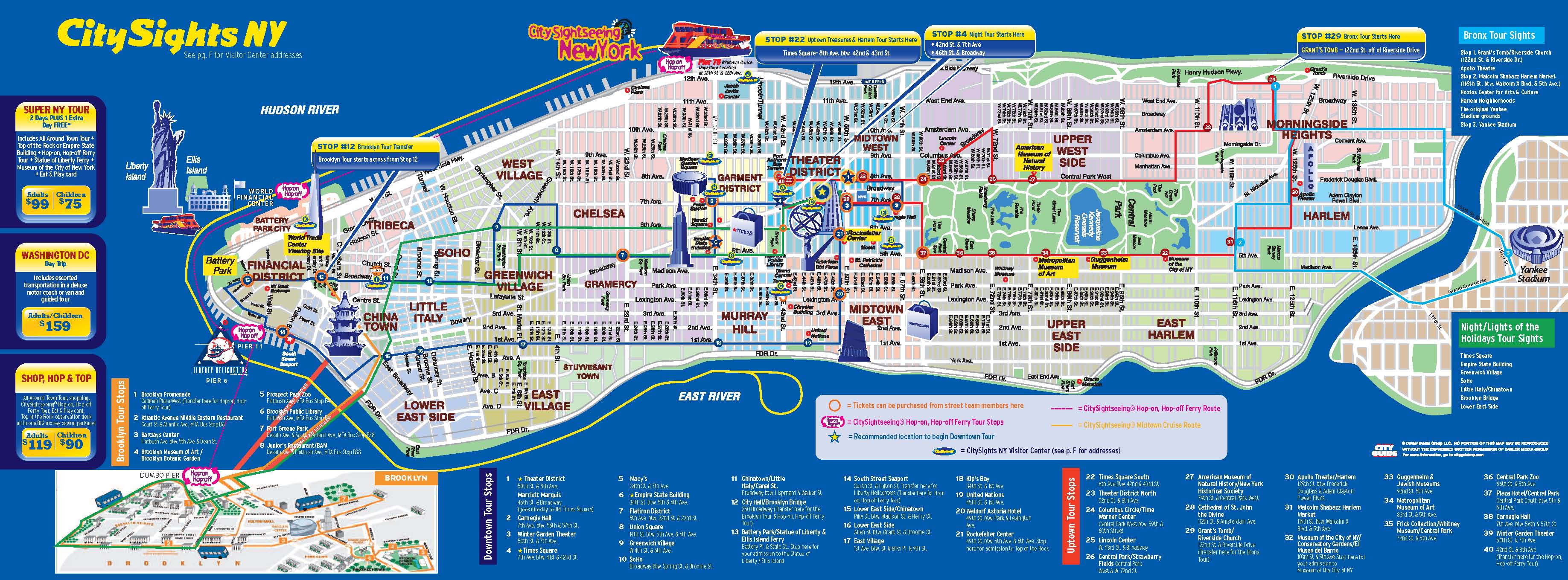 Map Of New York City Tourist Attractions
