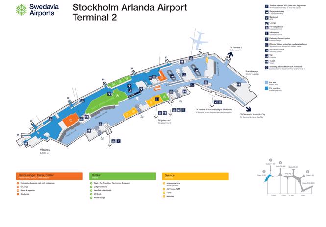 Stockholm Arlanda Airport(ARN) Terminal Maps, Shops, Restaurants, Food ...