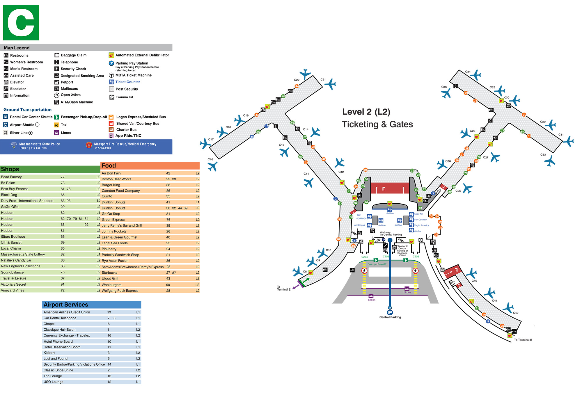 Logan Airport Terminal B Map Verjaardag Vrouw 2020