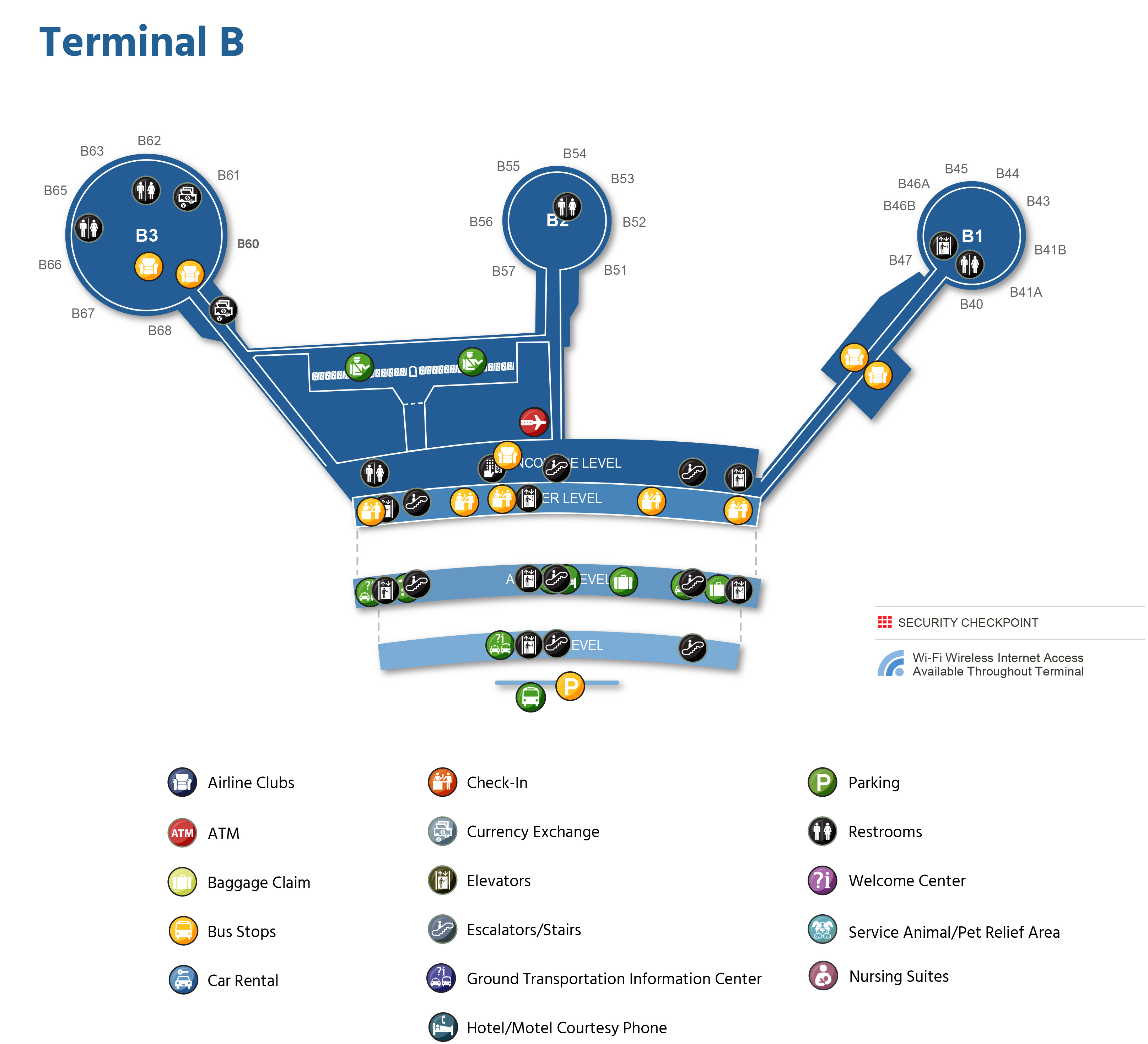 Newark Liberty International Airport Map - Printable Terminal Maps ...