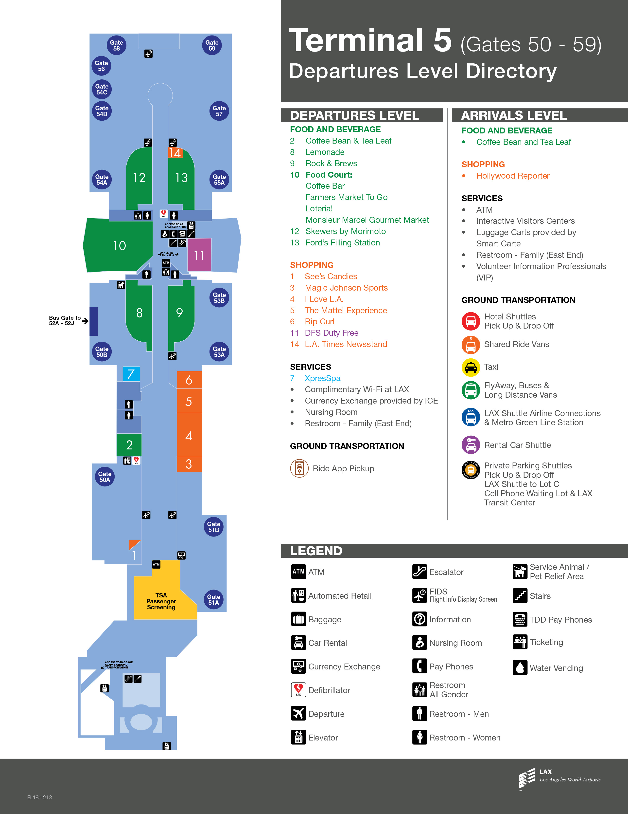 Lax Terminal 5 Map - Gambaran