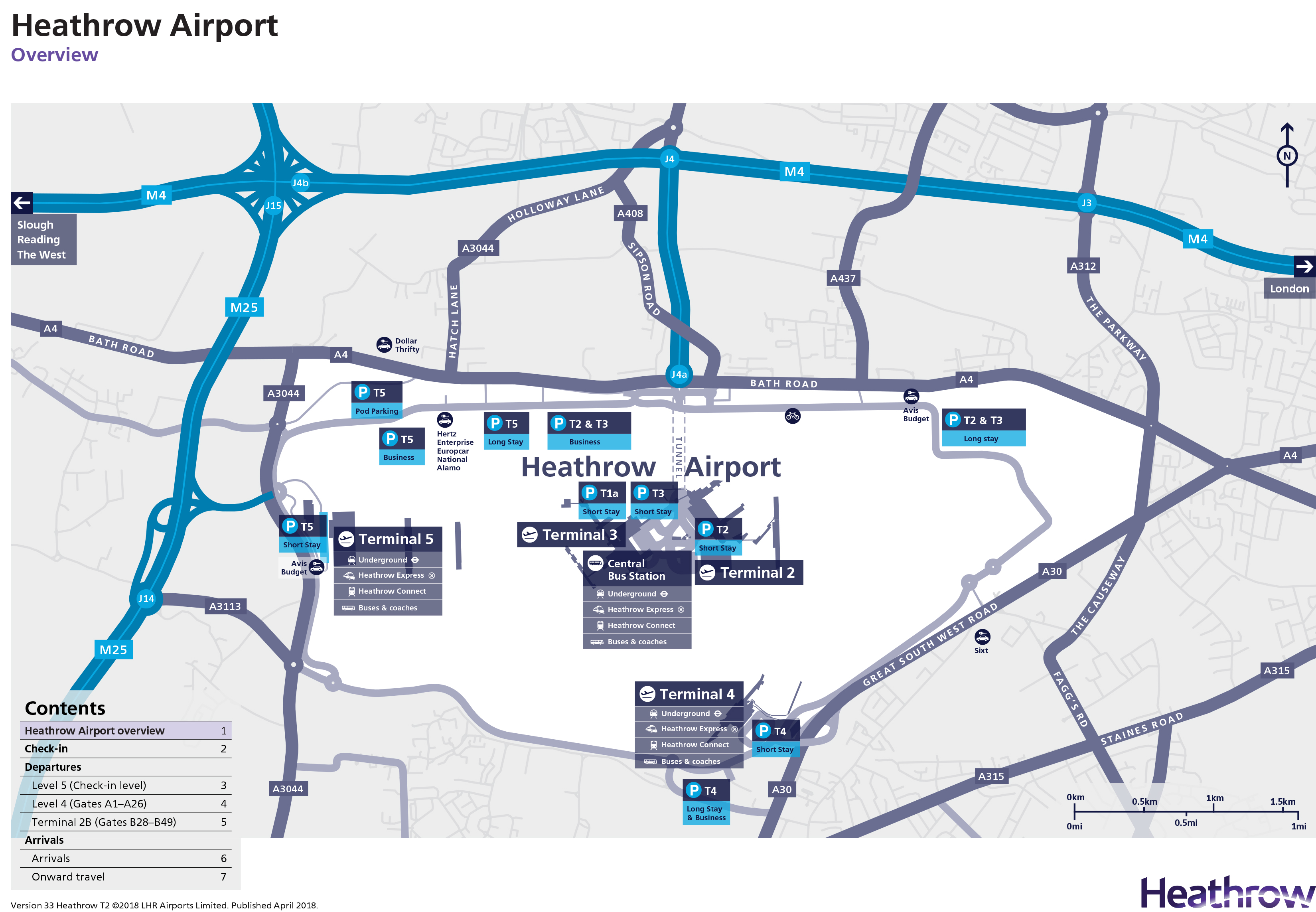 Heathrow Airport Map (LHR) - Printable Terminal Maps, Shops, Food