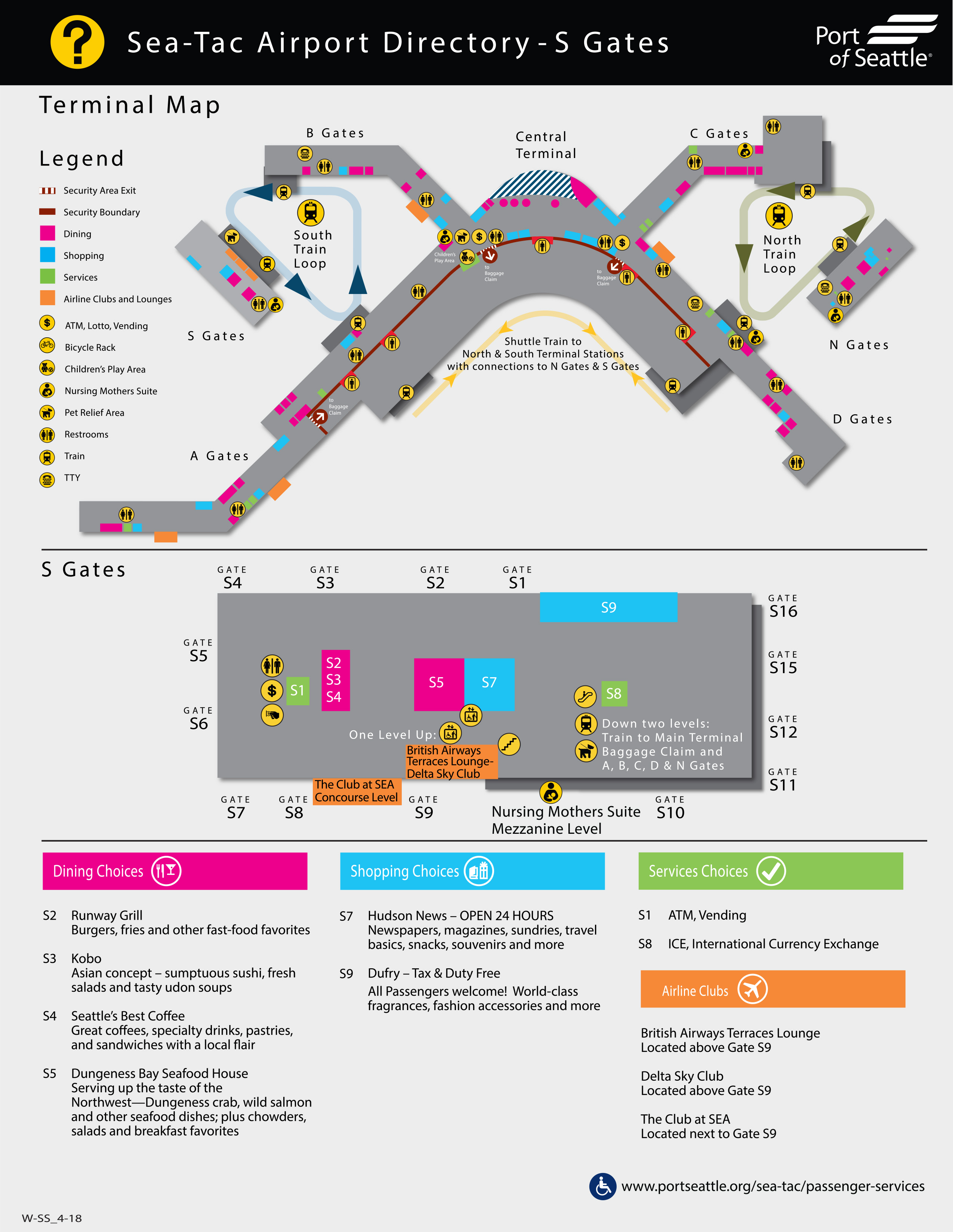 GSP Airport Terminal Map