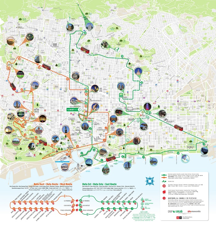 Barcelona Attractions Map FREE PDF Tourist City Tours Map Barcelona 2024