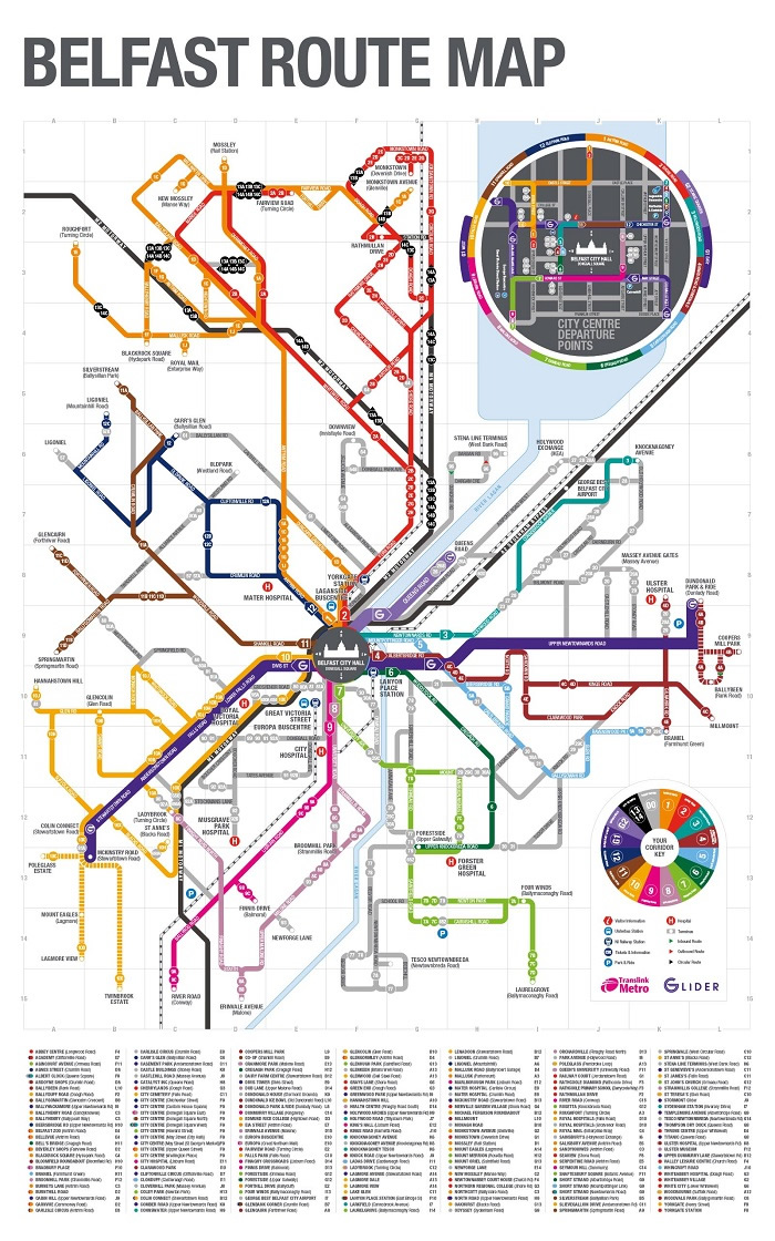 Belfast Metro Map