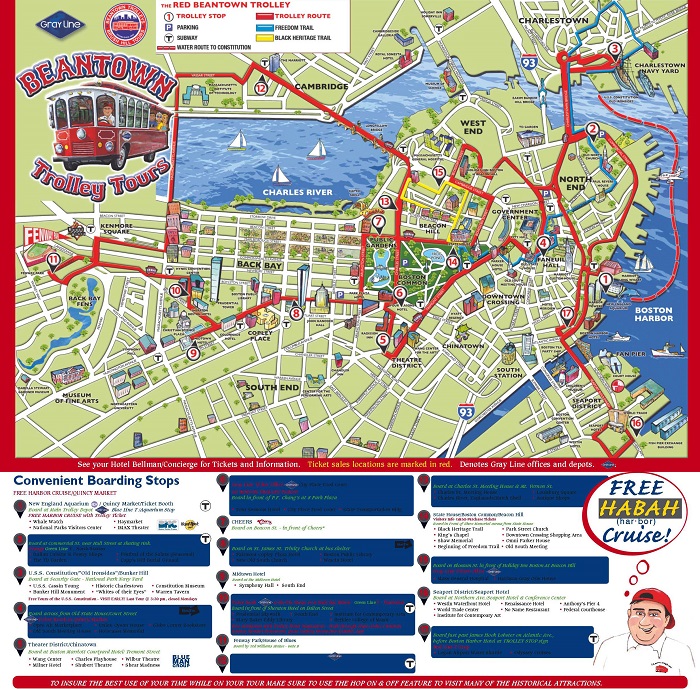 Hop On Hop Off Bus Boston Map 5 Best Boston Hop On Hop Off Bus | Route Maps | Reviews 2020 