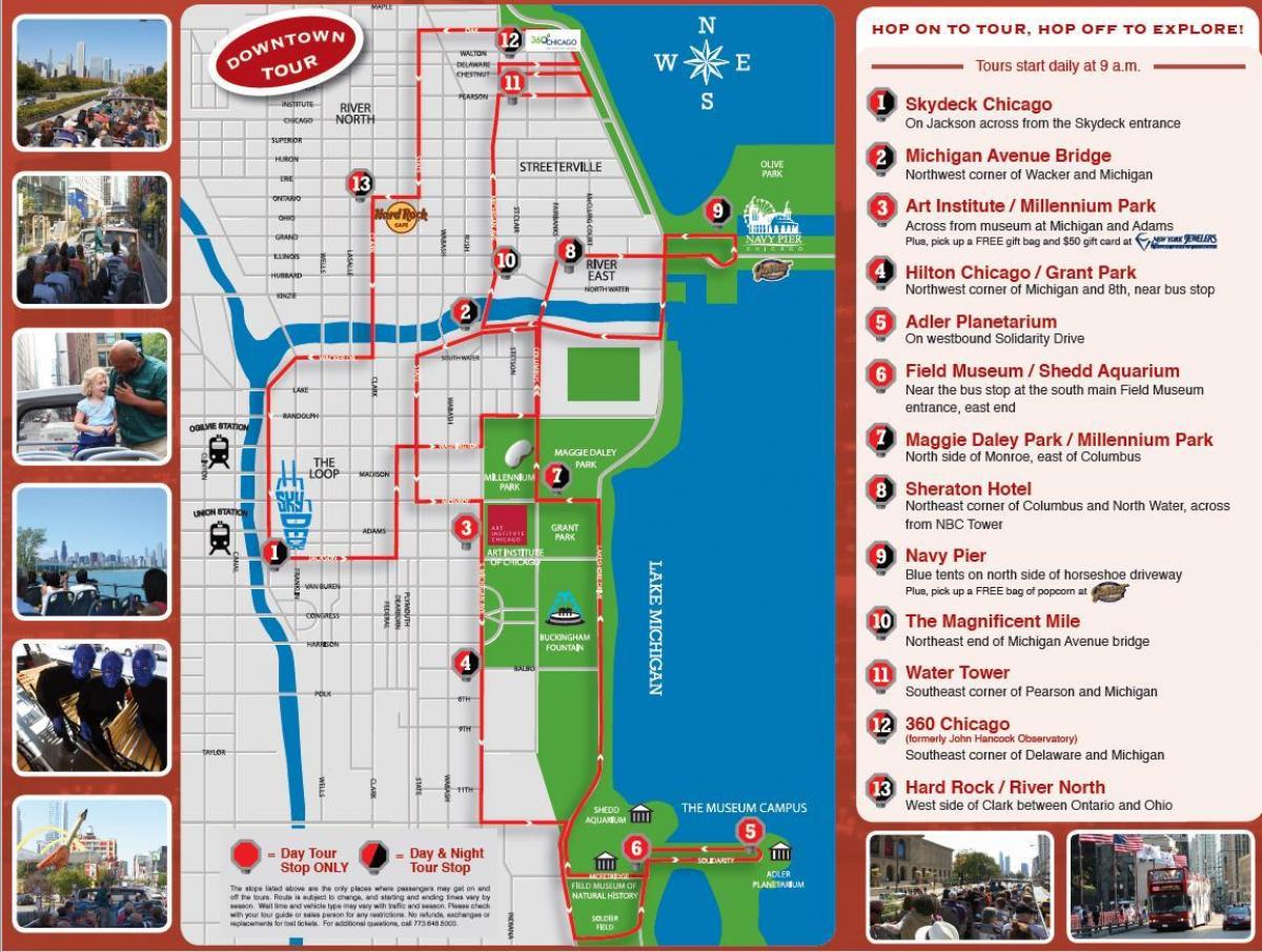 Chicago Attractions Map FREE PDF Tourist City Tours Map Chicago 2024