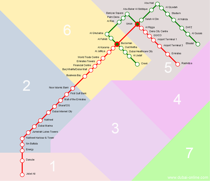 Dubai Metro Map Small 