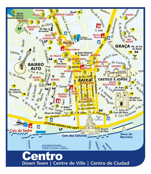 Lisbon Tourist Map Small 