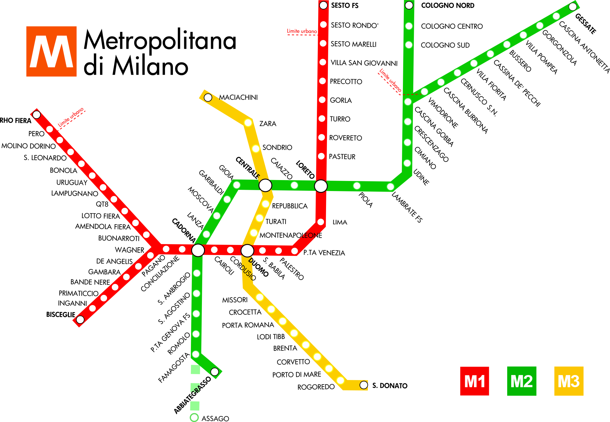 milan tour bus map