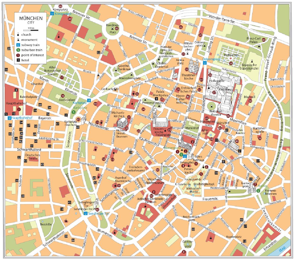 Munich Walking Map 