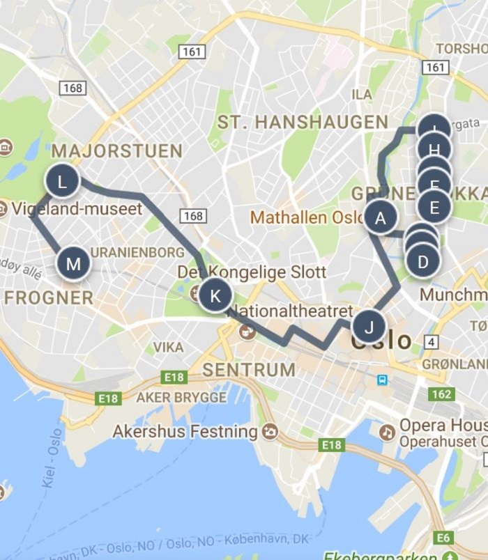 oslo tourist attractions map