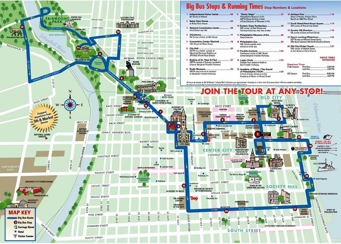 philadelphia sightseeing bus tour map