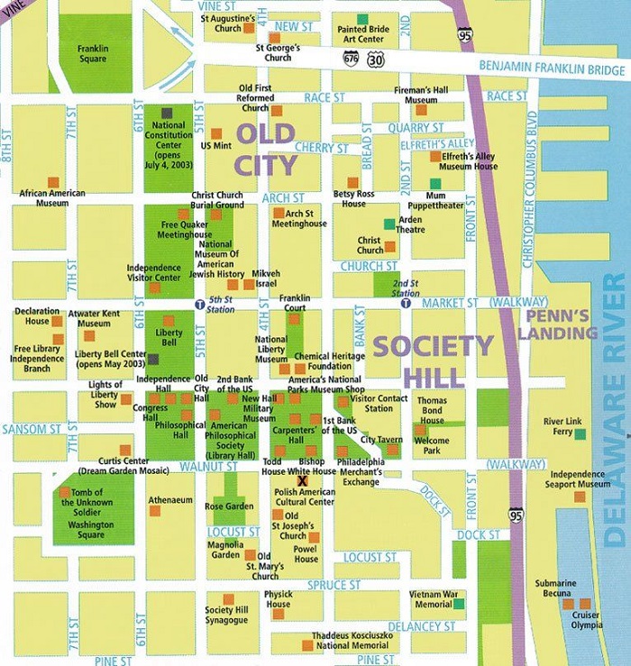 Printable Walking Map Of Philadelphia