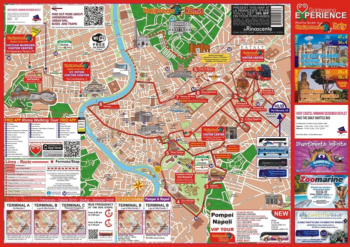 rome bus tour map