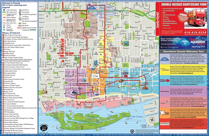 Toronto Hop-On Hop-Off Bus Tour Map