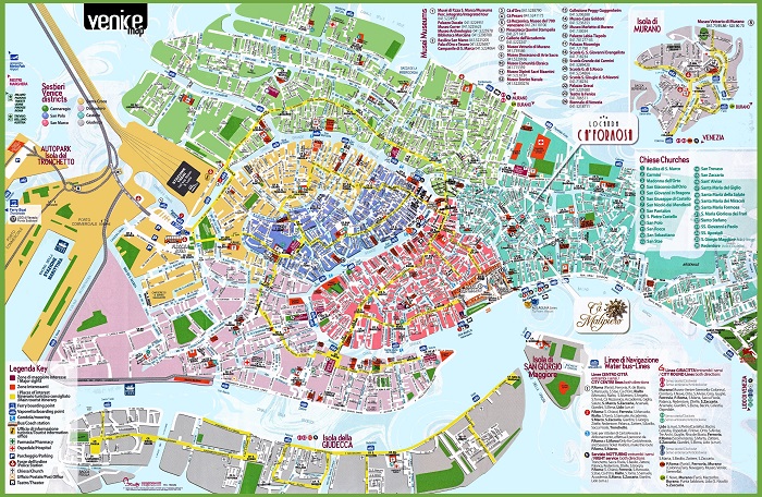 Venice Tourist Map Small 
