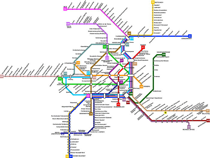 Vienna Metro Map Small 