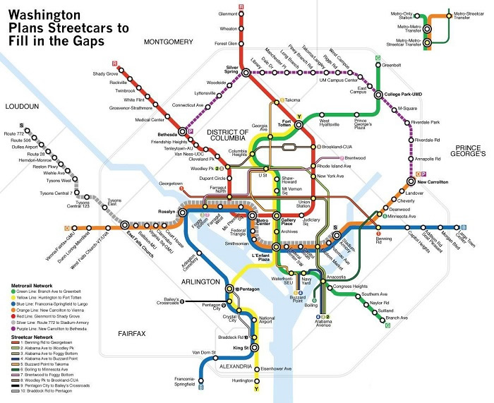 Washington Transport Map