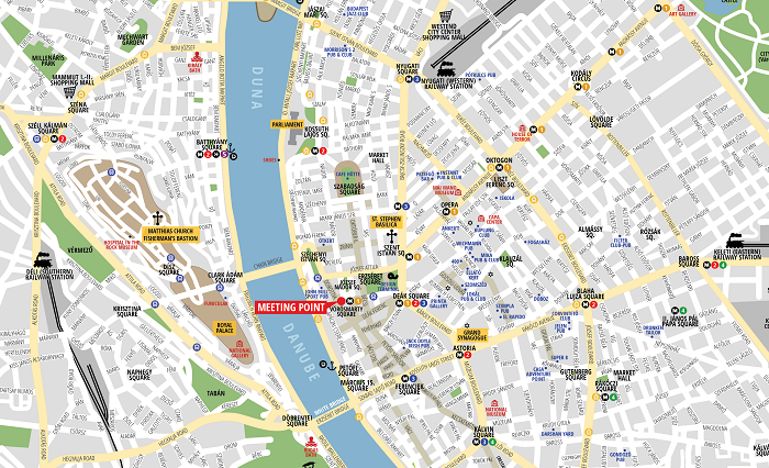 Budapest Attractions Map PDF - FREE Printable Tourist Map Budapest