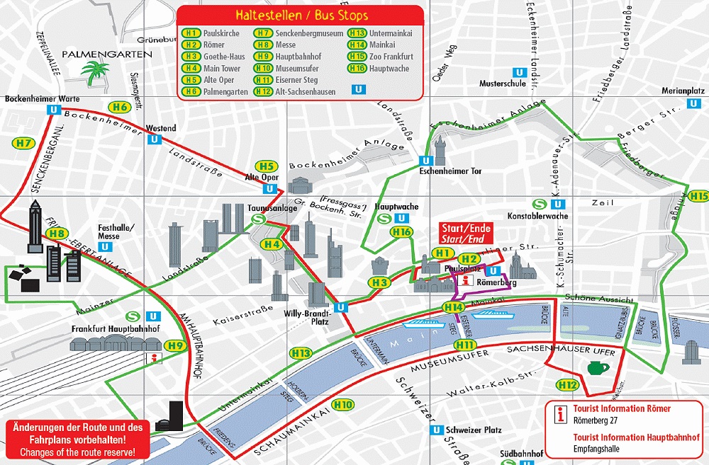 Frankfurt Attractions Map PDF - FREE Printable Tourist Map Frankfurt
