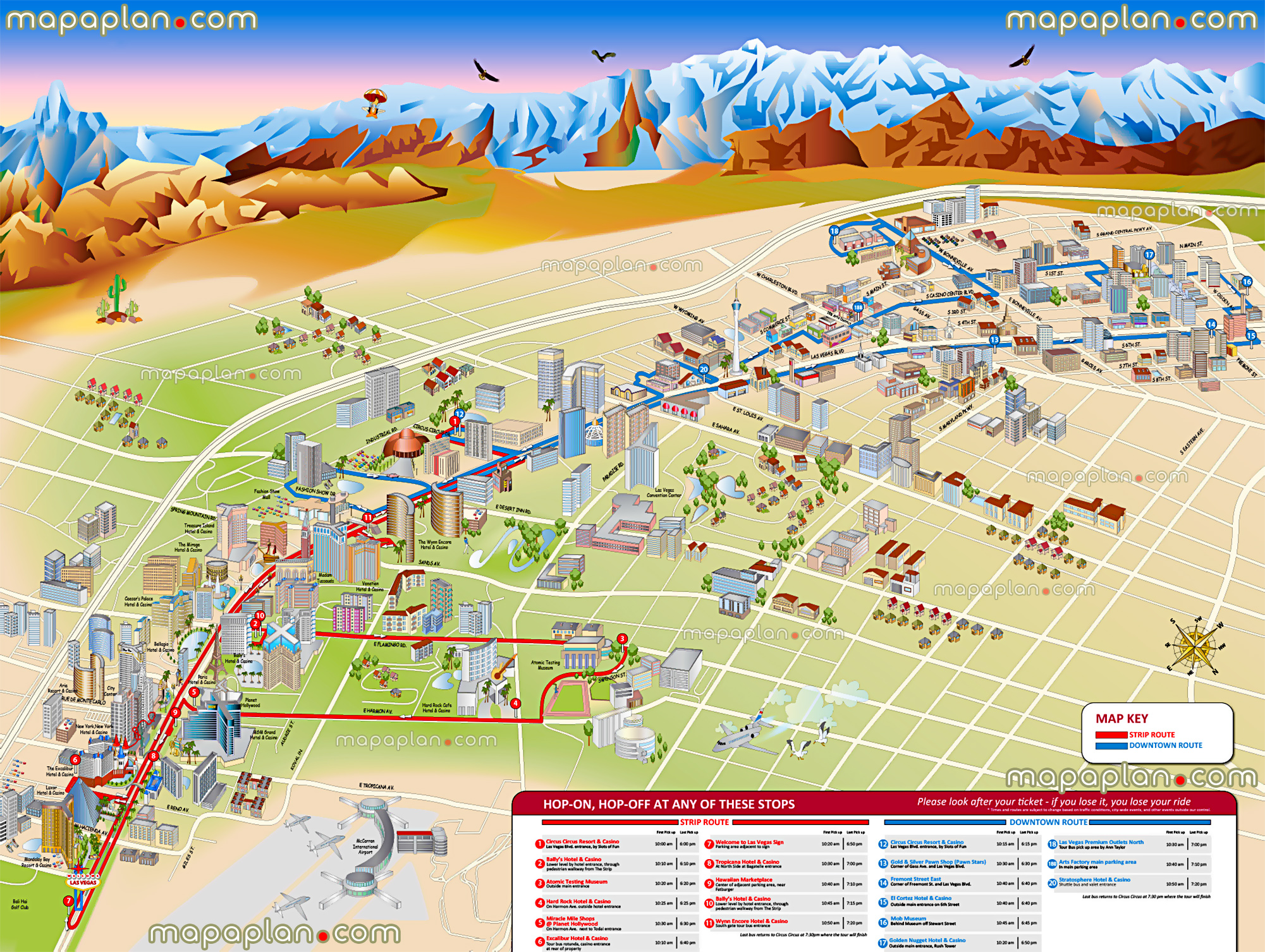 tourist map of las vegas