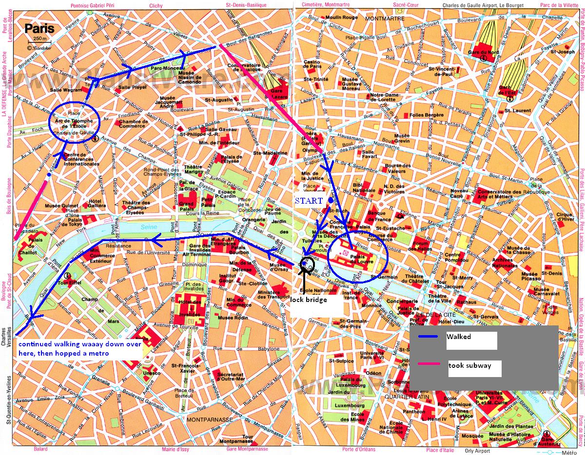 Paris Walking Map 