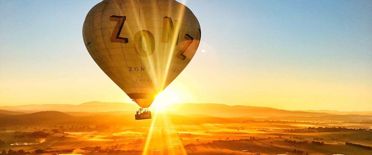 Yarra Valley Balloon Flight at Sunrise from Melbourne